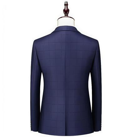 The Shelby Navy Checkered Suit