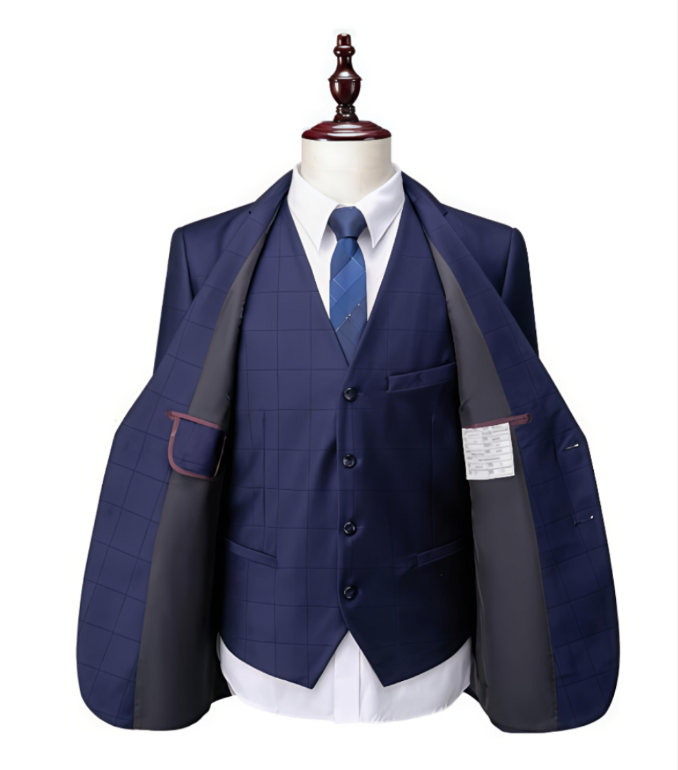 The Shelby Navy Checkered Suit