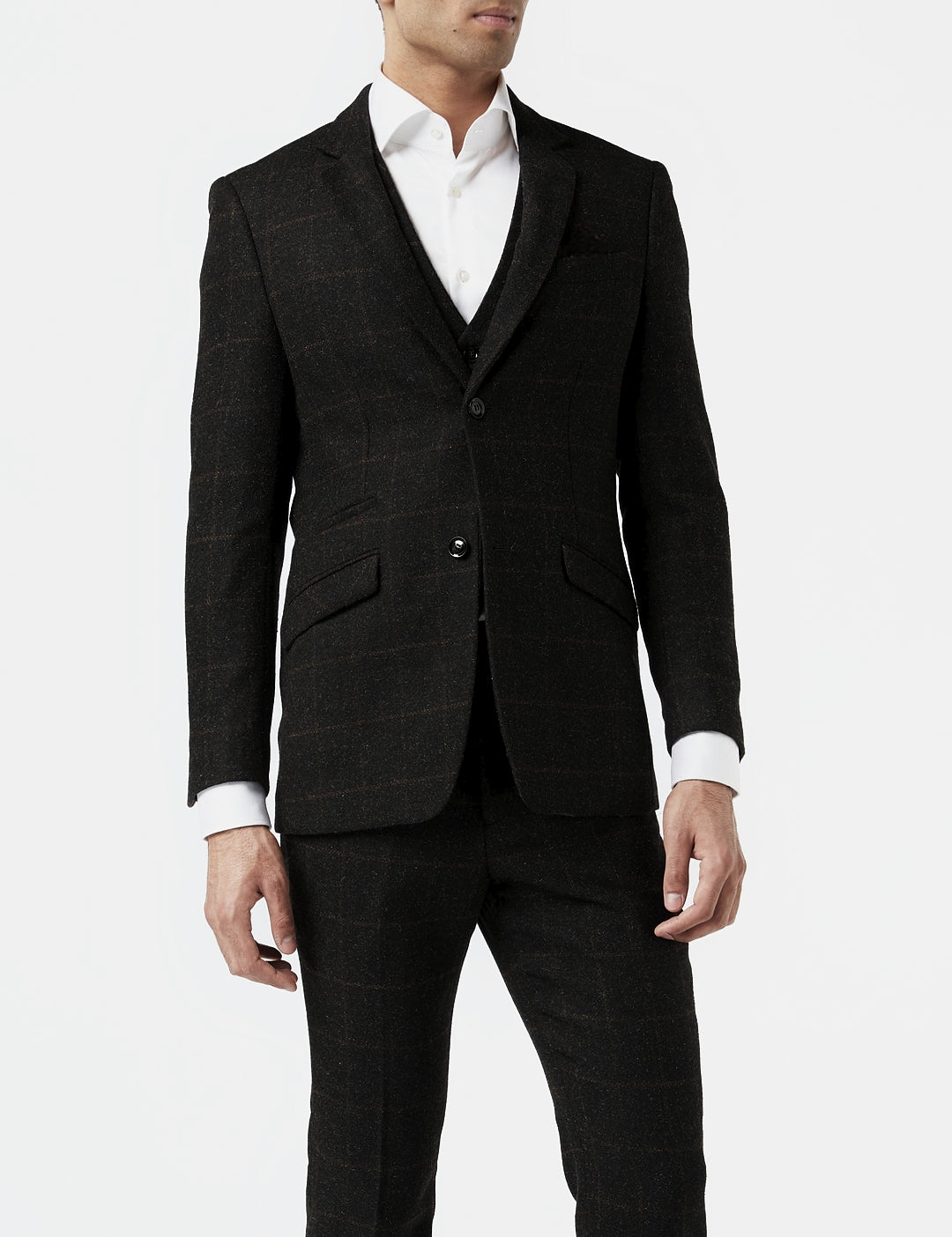 The Shelby Black Checkered Suit