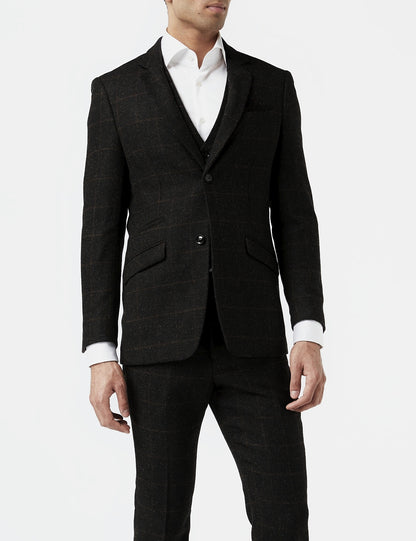 The Shelby Black Checkered Suit