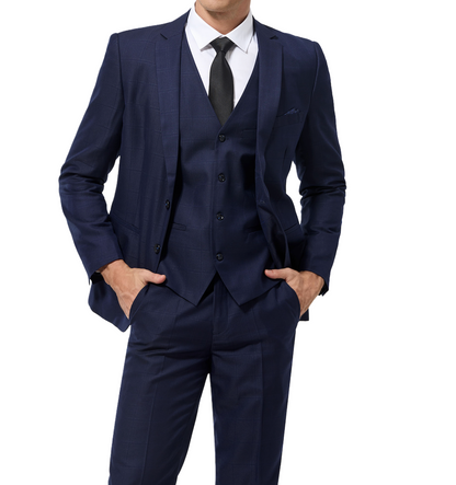 The Shelby Navy Checkered Suit