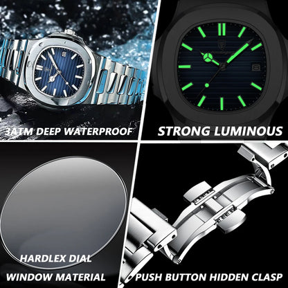 Luxury Emerald Quartz Watch
