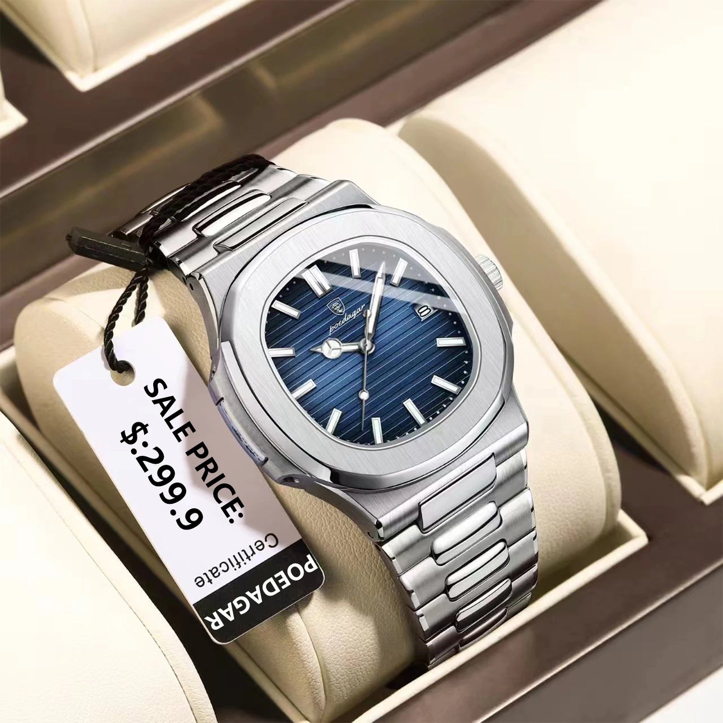 Luxury Emerald Quartz Watch