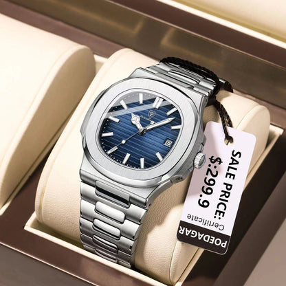 Luxury Black Quartz Watch
