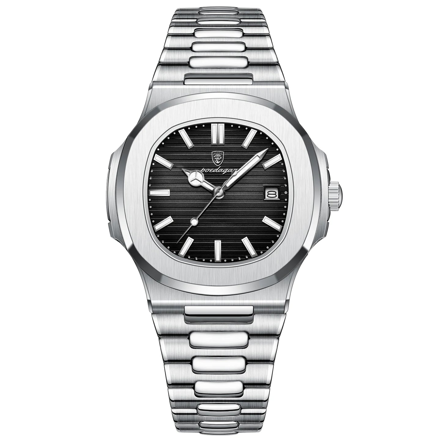 Luxury Black Quartz Watch