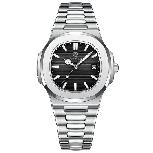 Luxury Black Quartz Watch