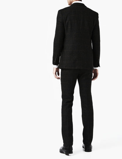 The Shelby Black Checkered Suit