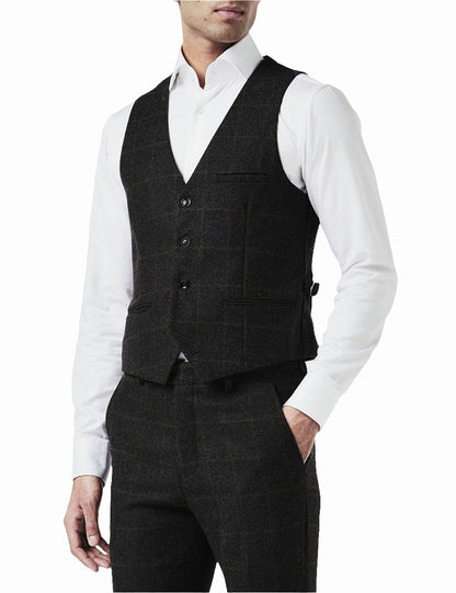 The Shelby Black Checkered Suit